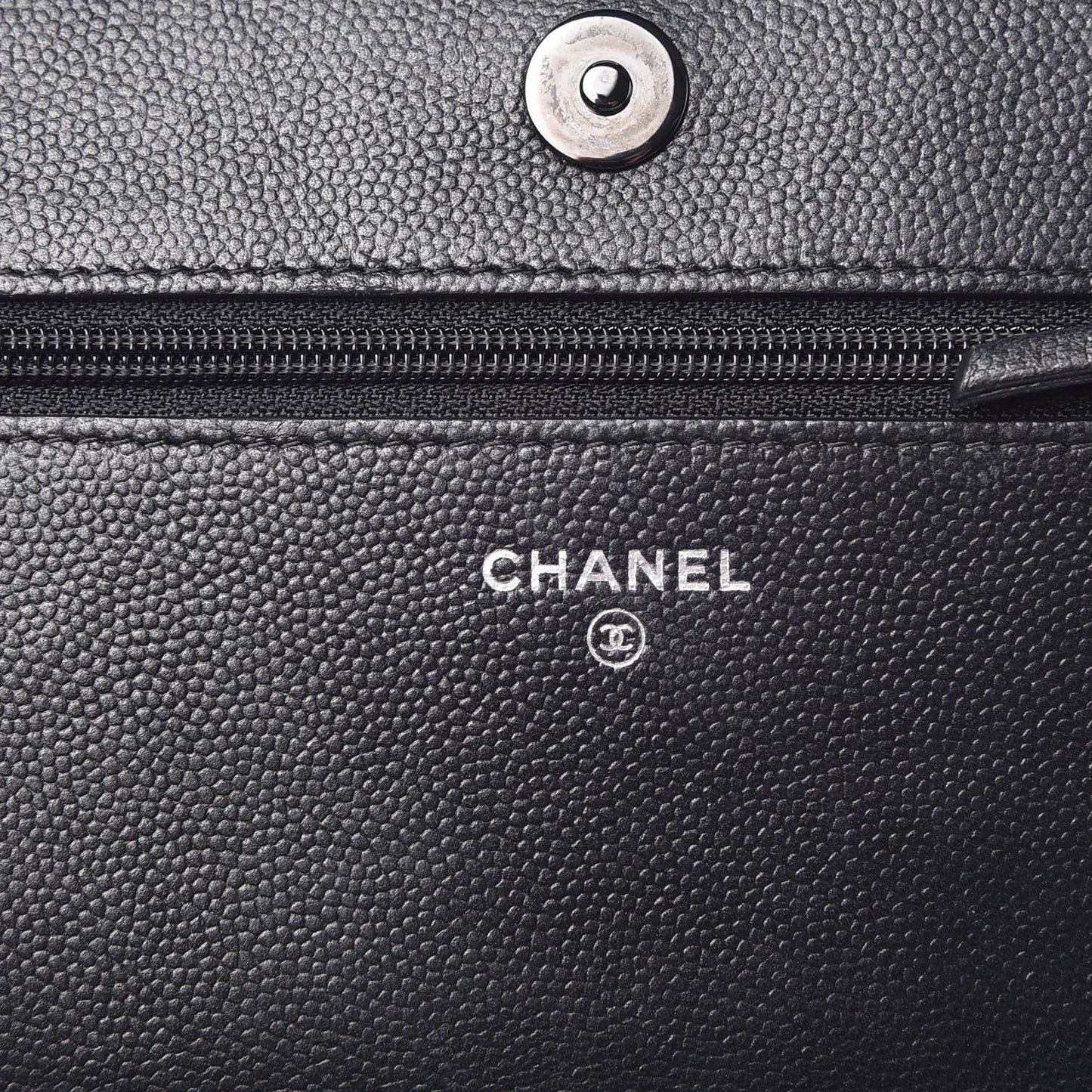 Caviar Quilted Boy Wallet On Chain WOC So Black