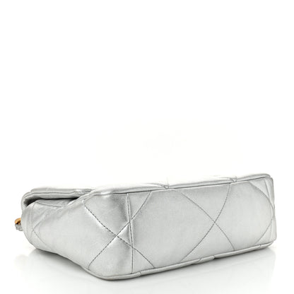 Chanel Metallic Lambskin Quilted Medium Chanel 19 Flap Silver 4 of 11