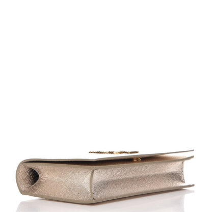 Saint Laurent Metallic Calfskin Medium Serpent Clutch Gold 4 of 6