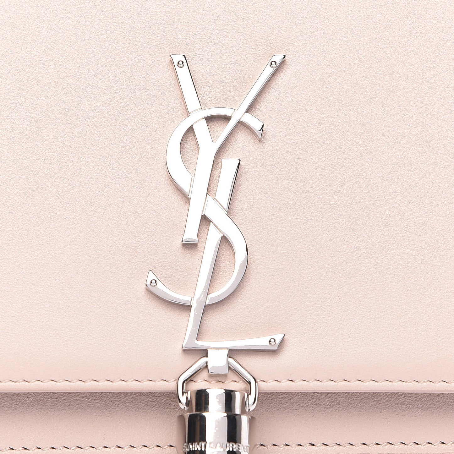 Smooth Calfskin Classic Monogram Kate Tassel Chain Wallet Marble Pink