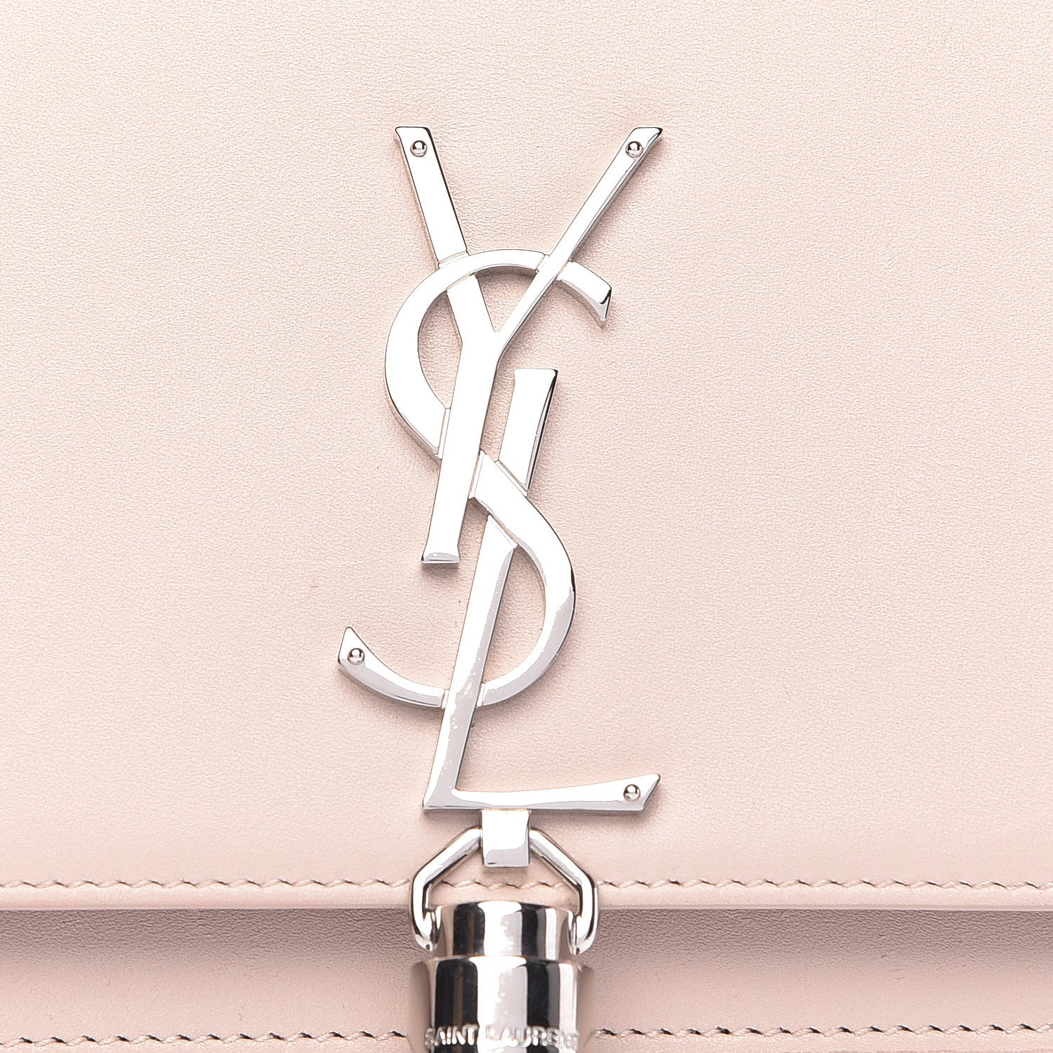 Saint Laurent Smooth Calfskin Classic Monogram Kate Tassel Chain Wallet Marble Pink 17 of 17