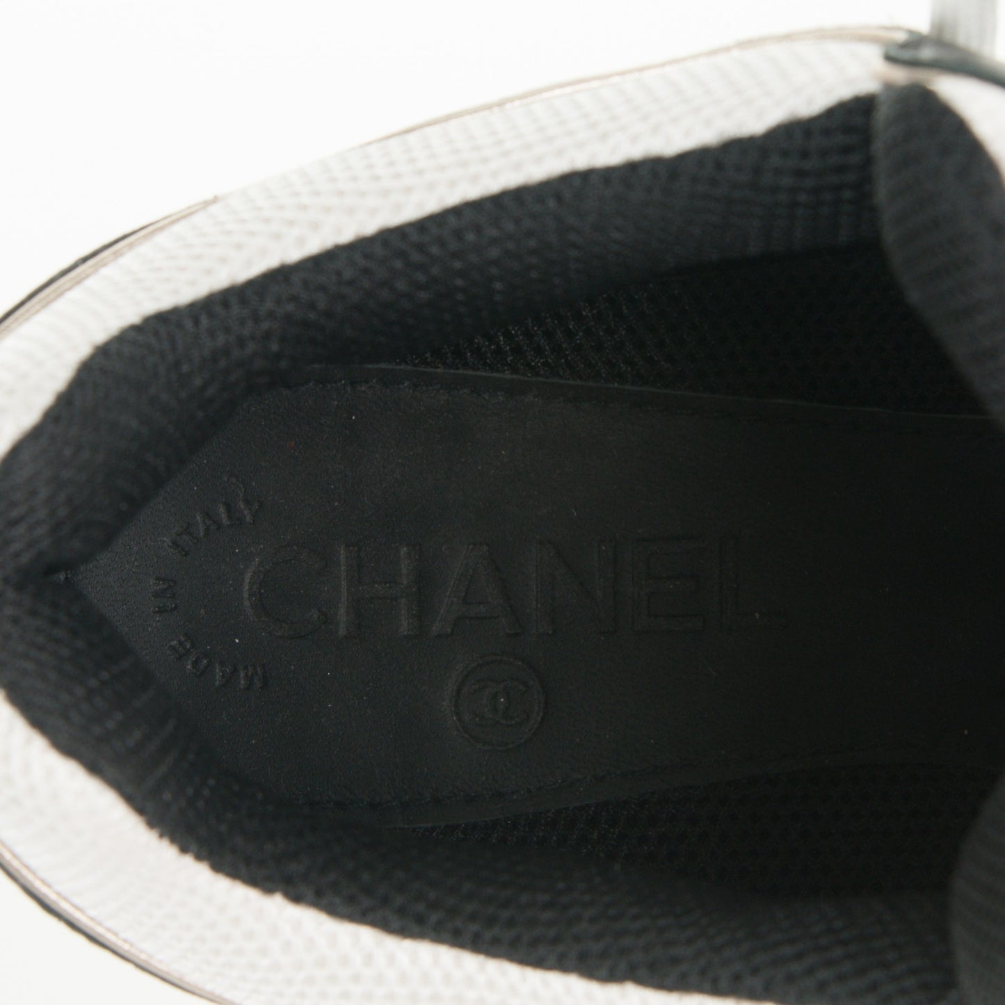 Suede Calfskin CC Sneakers 40 Navy White Gold