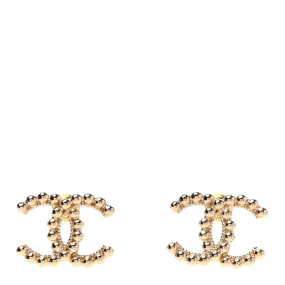 Chanel Metal Bead CC Earrings Gold 1 of 4