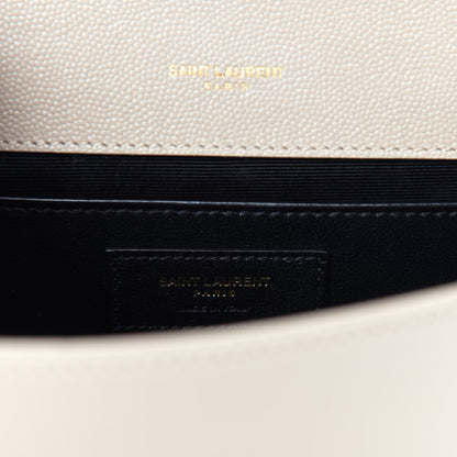 Saint Laurent Grain De Poudre Small Monogram Kate Satchel Sea Salt 8 of 10
