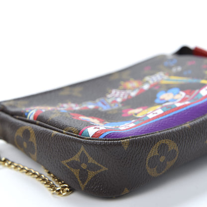 Louis Vuitton Monogram 2020 Christmas Animation Bumper Cars Mini Pochette Accessories Coquelicot 5 of 9