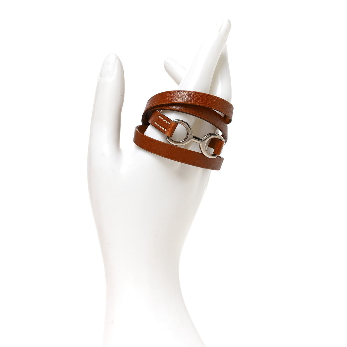 Barenia Baby Pavane Double Tour Bracelet XS Fauve