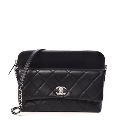 Chanel Calfskin Quilted Crossbody Bag Black 1 of 9
