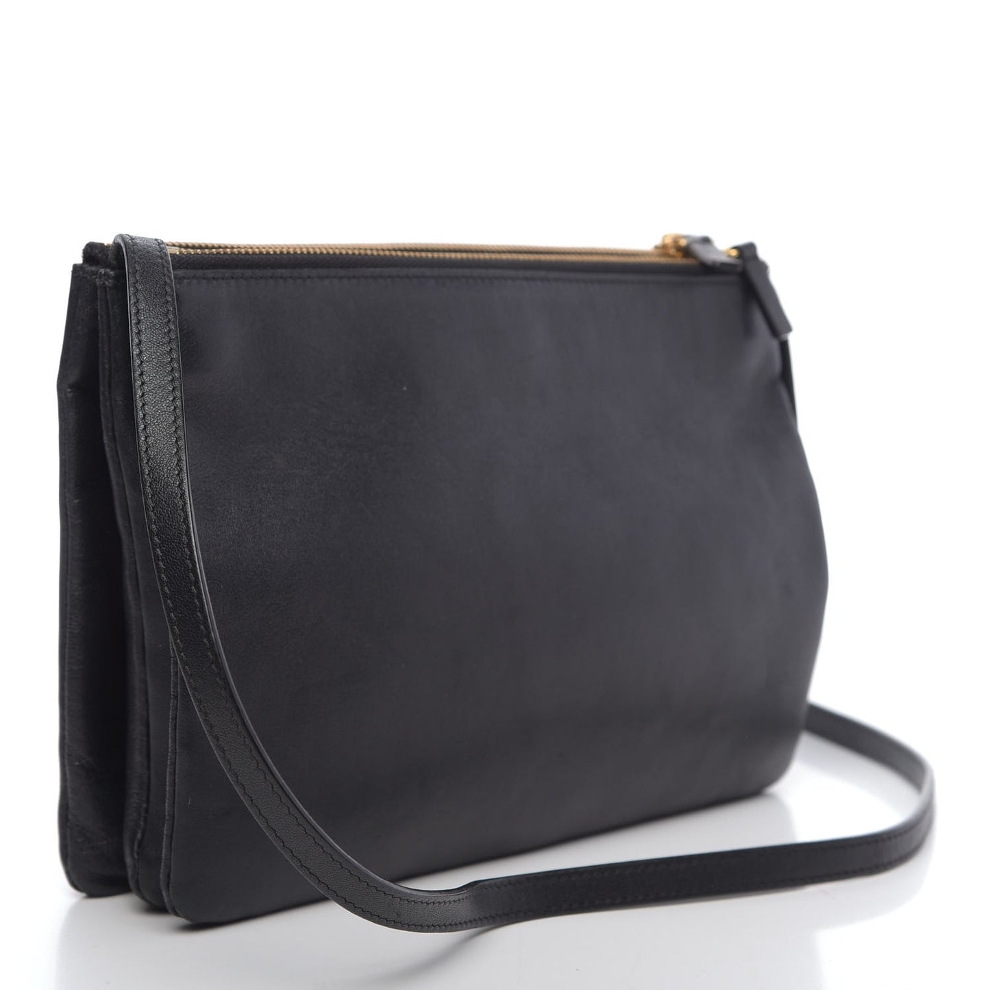 Lambskin Small Trio Crossbody Bag Black
