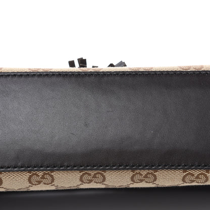 Gucci Monogram Margaux Calfskin Medium Emily Chain Shoulder Bag Beige Ebony Cocoa 10 of 15