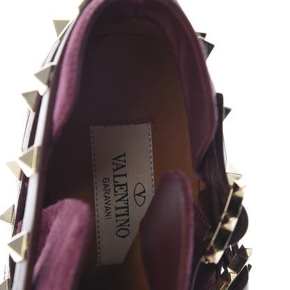 Valentino Garavani Suede Rockstud Double Buckle 100mm Ankle Boots 37.5 Rubin 6 of 7