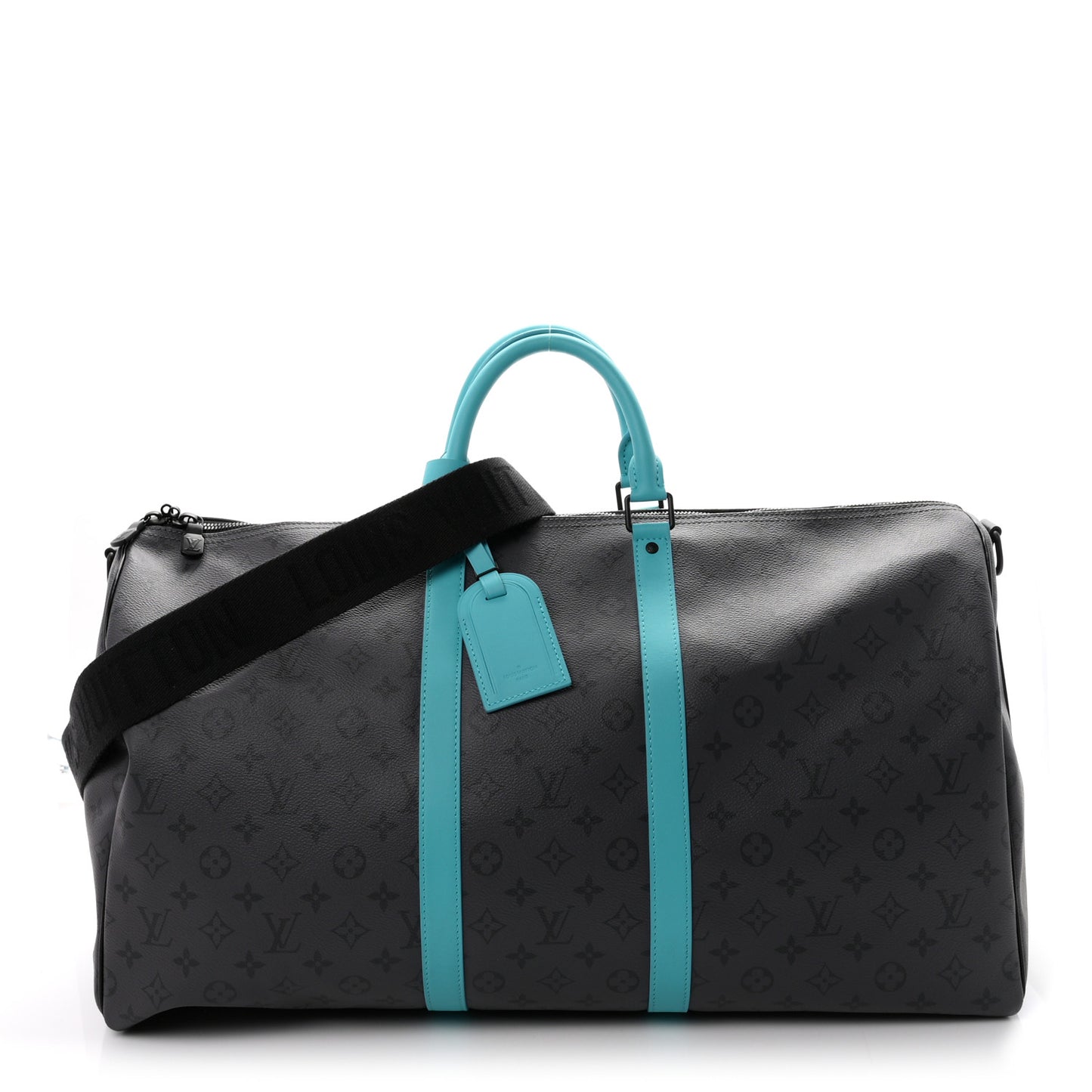 Reverse Monogram Eclipse Keepall Bandouliere 55 Turquoise