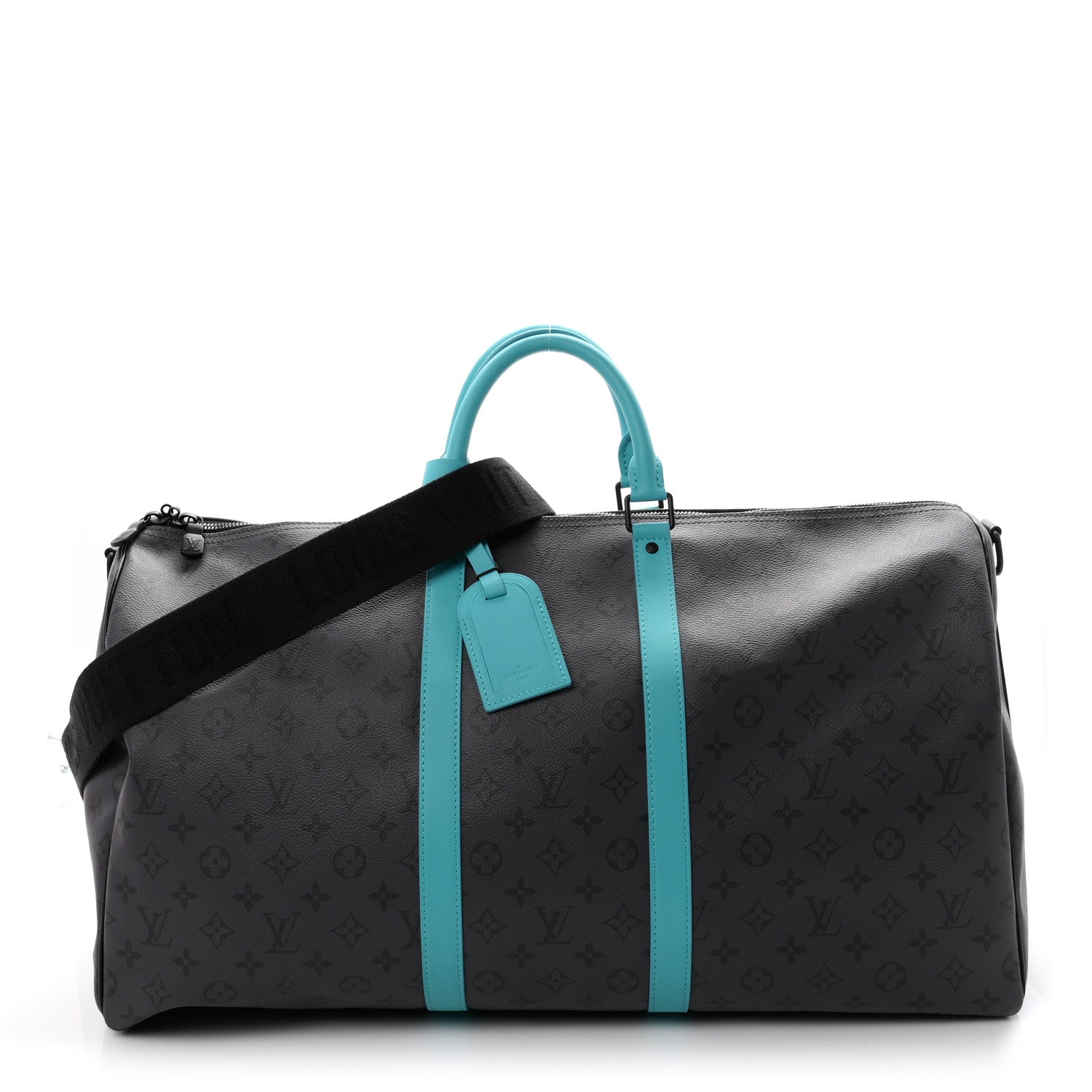 Louis Vuitton Reverse Monogram Eclipse Keepall Bandouliere 55 Turquoise 1 of 8