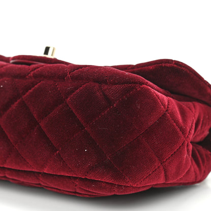 Chanel Velvet Quilted Mini Rectangular Pearl Crush Flap Burgundy 9 of 9