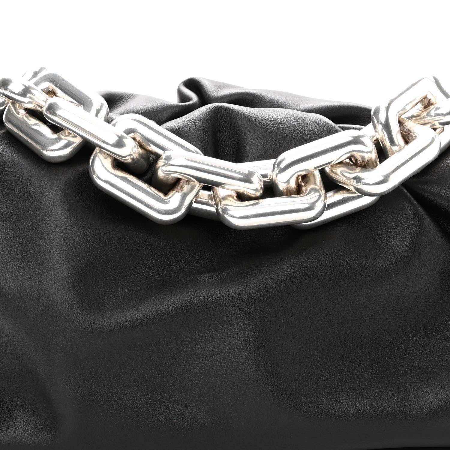 Bottega Veneta Calfskin The Pouch Chain Black 7 of 9