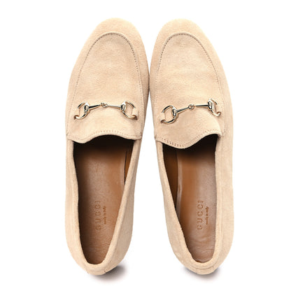 Gucci Suede Horsebit Womens Jordaan Loafers 39 Pink Sand 2 of 10