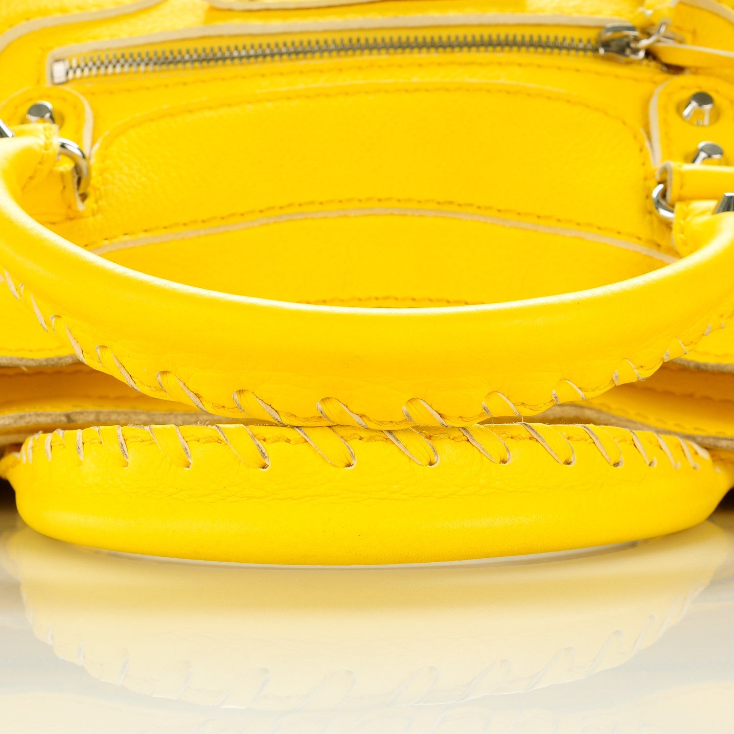 Balenciaga Supple Grained Calfskin Classic Silver Hardware Highlight City Jaune Soleil 5 of 8