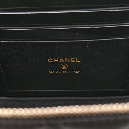 Chanel Lambskin Quilted Small Top Handle Vanity Case With Chain Black 6 of 12