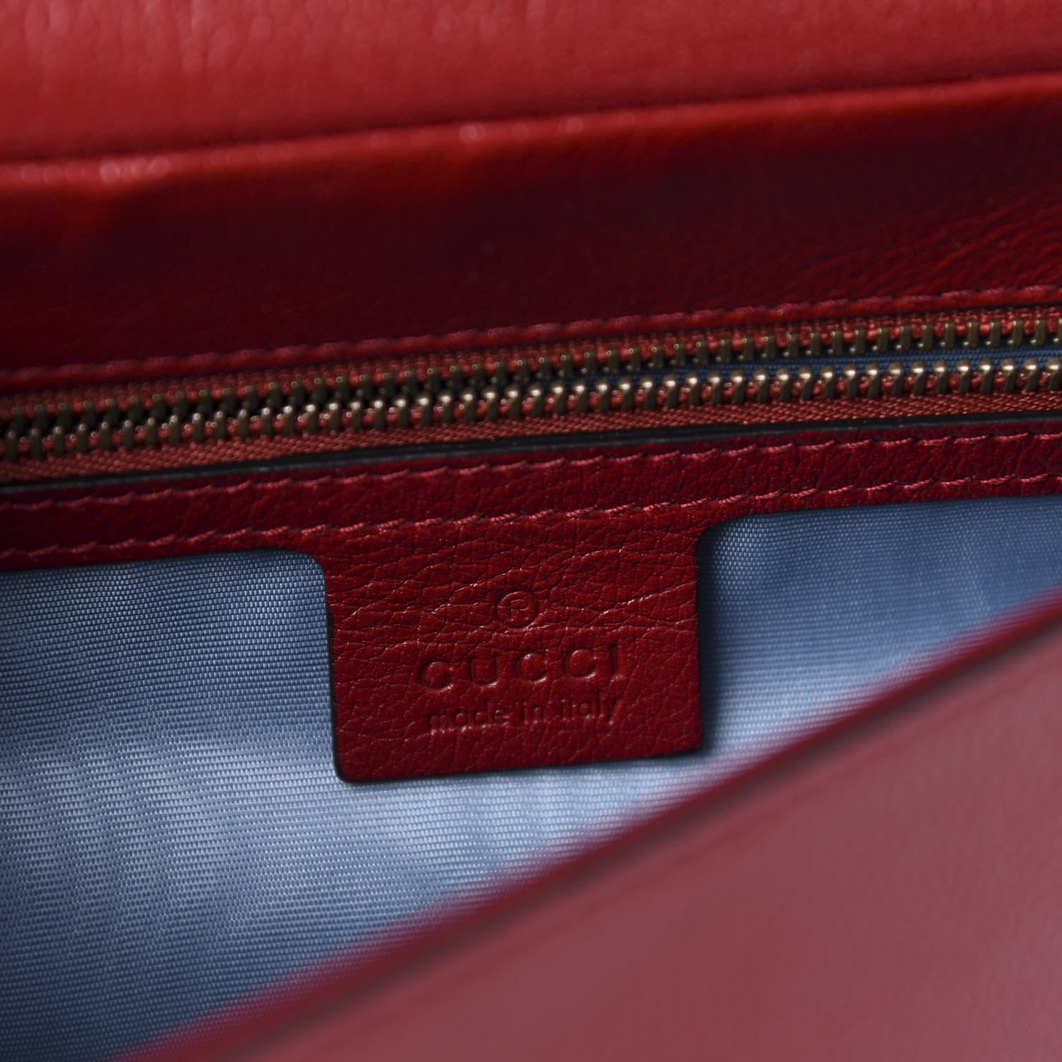 Gucci Calfskin Diagonal GG Medium Thiara Double Envelope Shoulder Bag Black Red 9 of 11