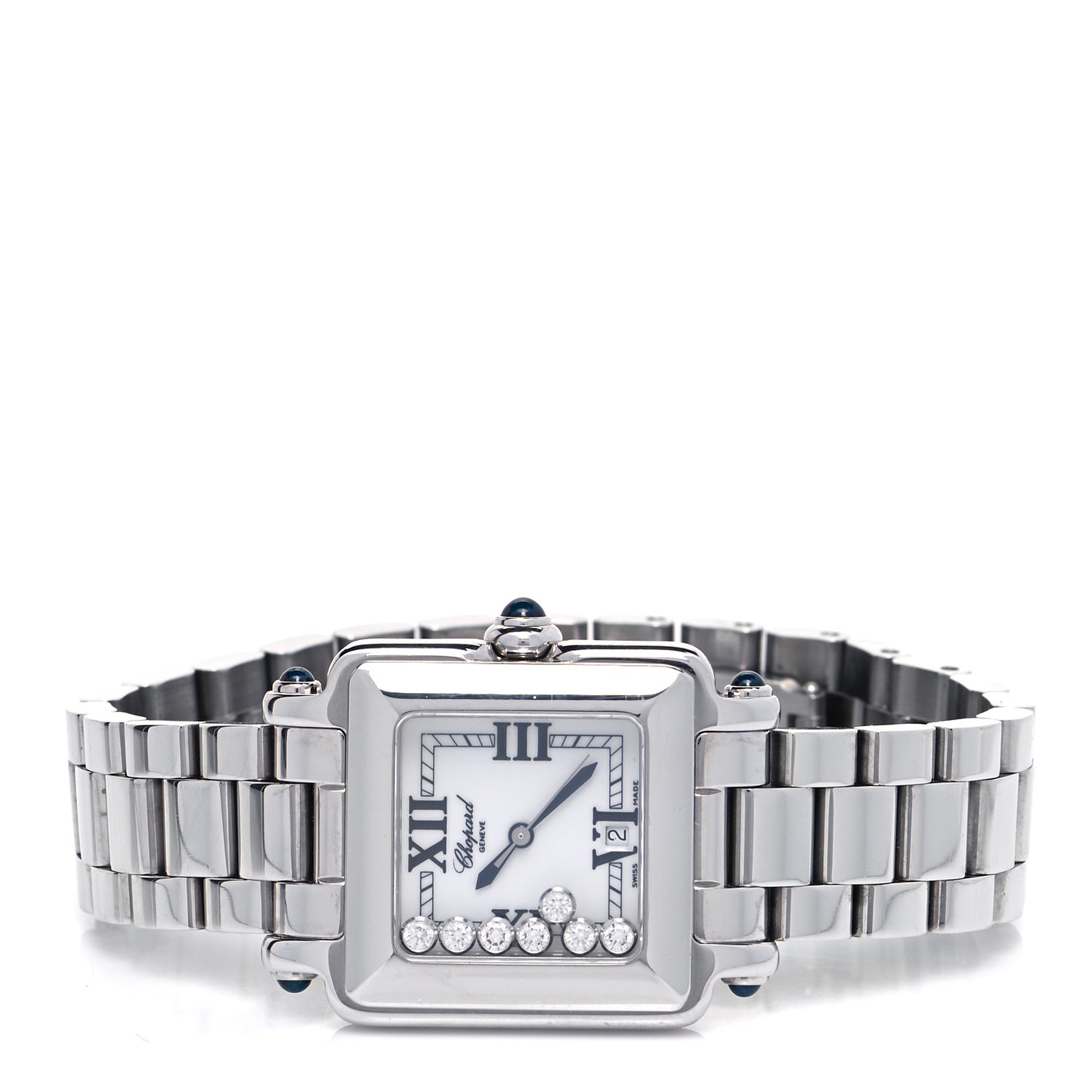 Stainless Steel 7 Diamond 27mm Happy Sport Quartz Watch