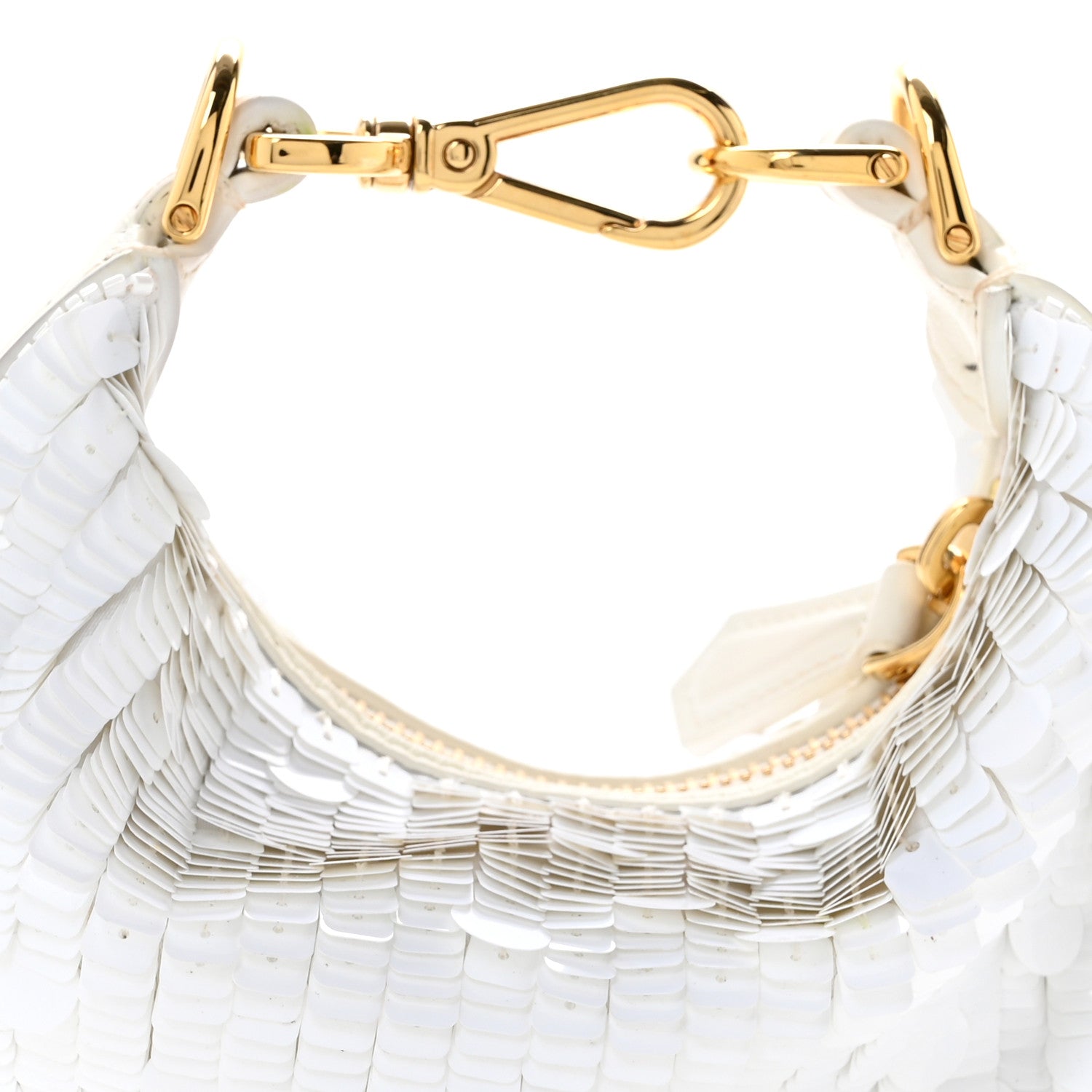 Fendi Sequin Paillettes Shiny Nappa Nano Fendigraphy Hobo Charm Ottico 8 of 14