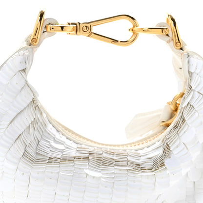 Fendi Sequin Paillettes Shiny Nappa Nano Fendigraphy Hobo Charm Ottico 8 of 14
