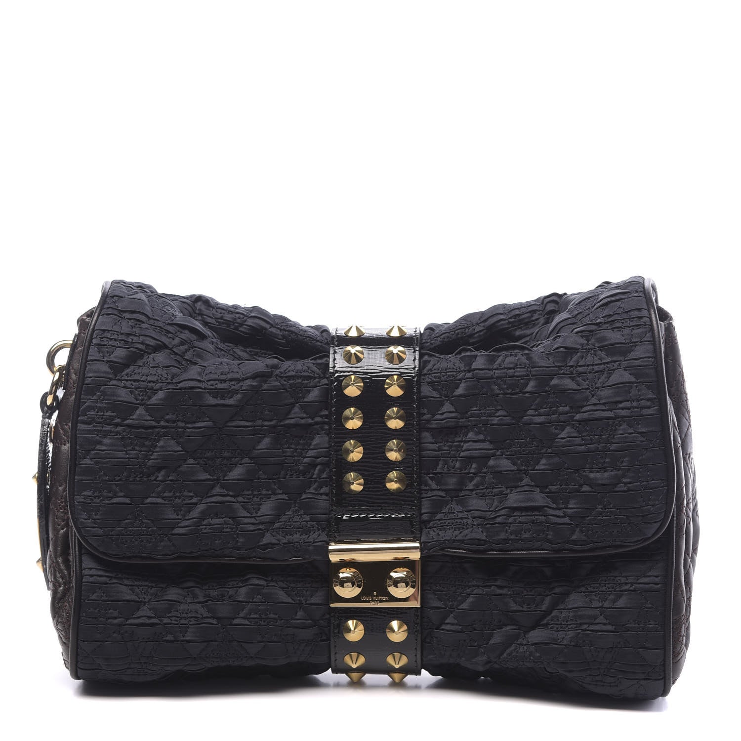 Louis Vuitton Satin Quilted Monogram Coquette Pochette Navy 1 of 10