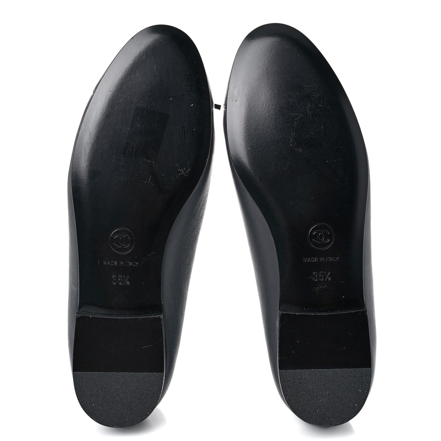 Chanel Lambskin Cap Toe Ballerina Flats 35.5 Grey 5 of 12