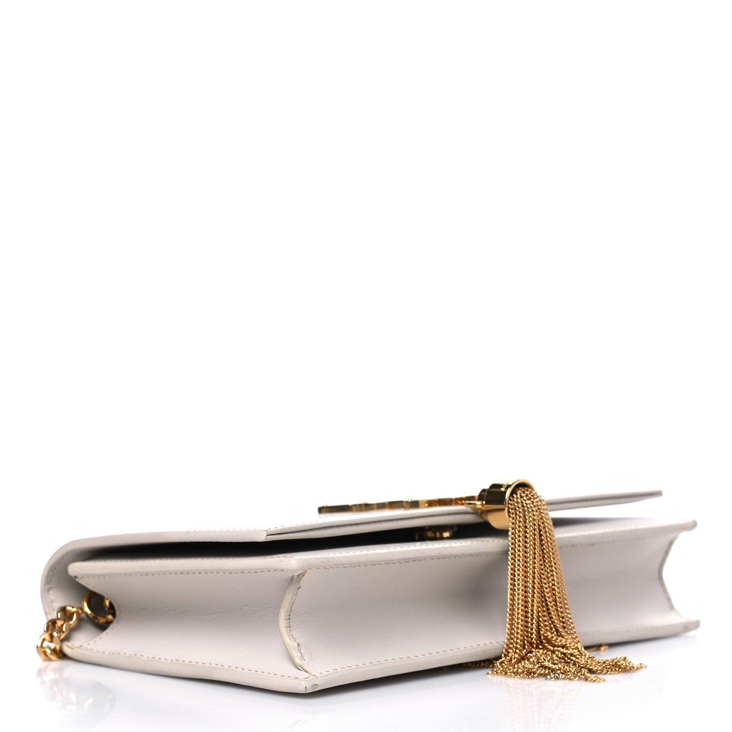 Saint Laurent Smooth Calfskin Classic Monogram Kate Tassel Chain Wallet Porcellana 4 of 14