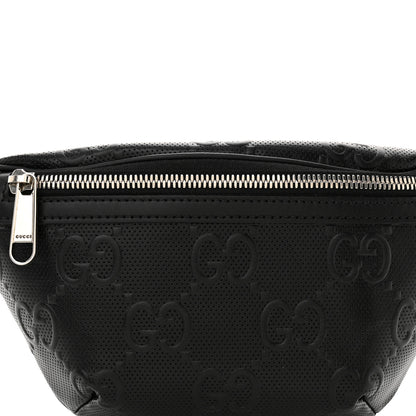 Gucci Calfskin GG Tennis Embossed Belt Bag Black 8 of 11