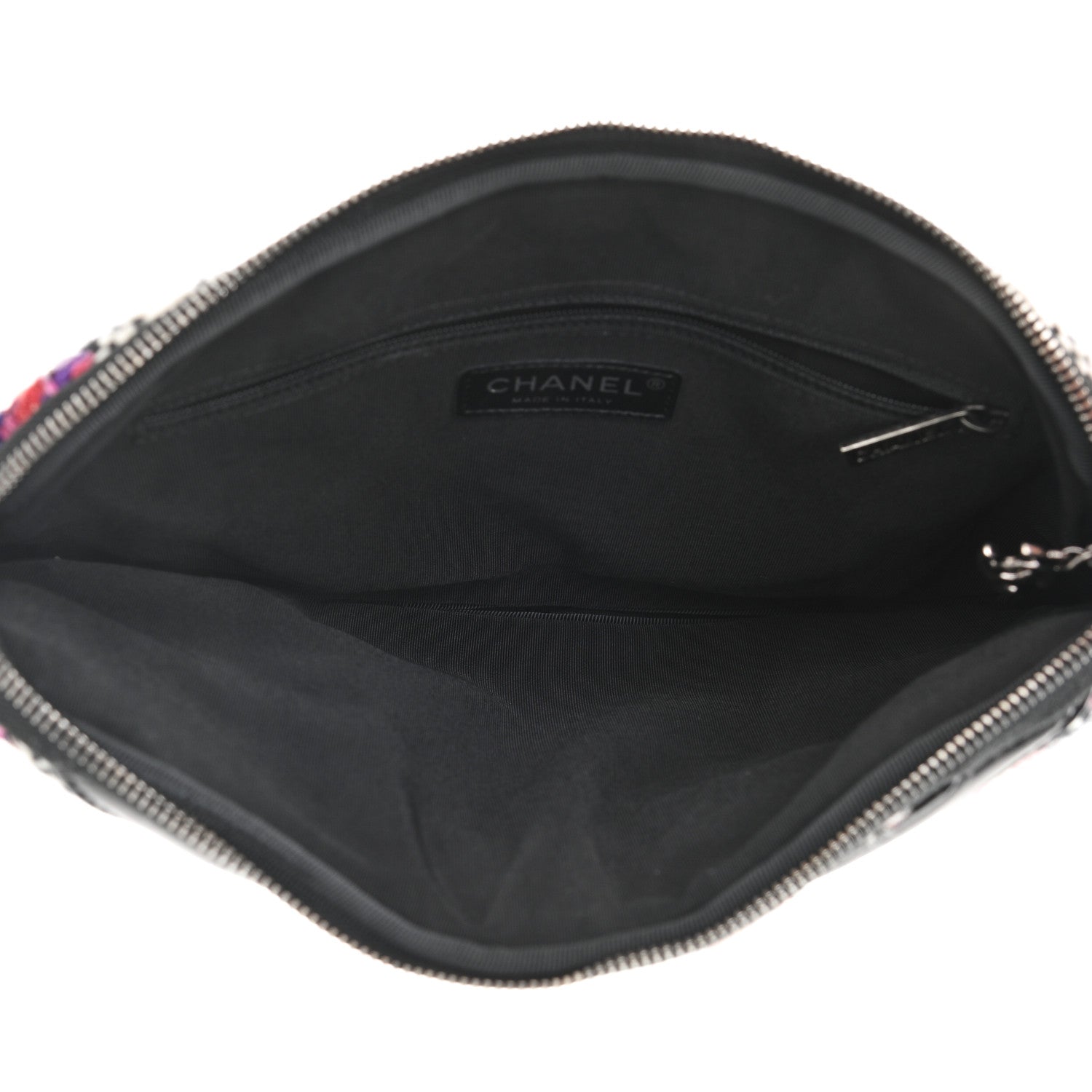 Chanel Tweed Lambskin Girl Shoulder Bag Multicolor Black 4 of 9