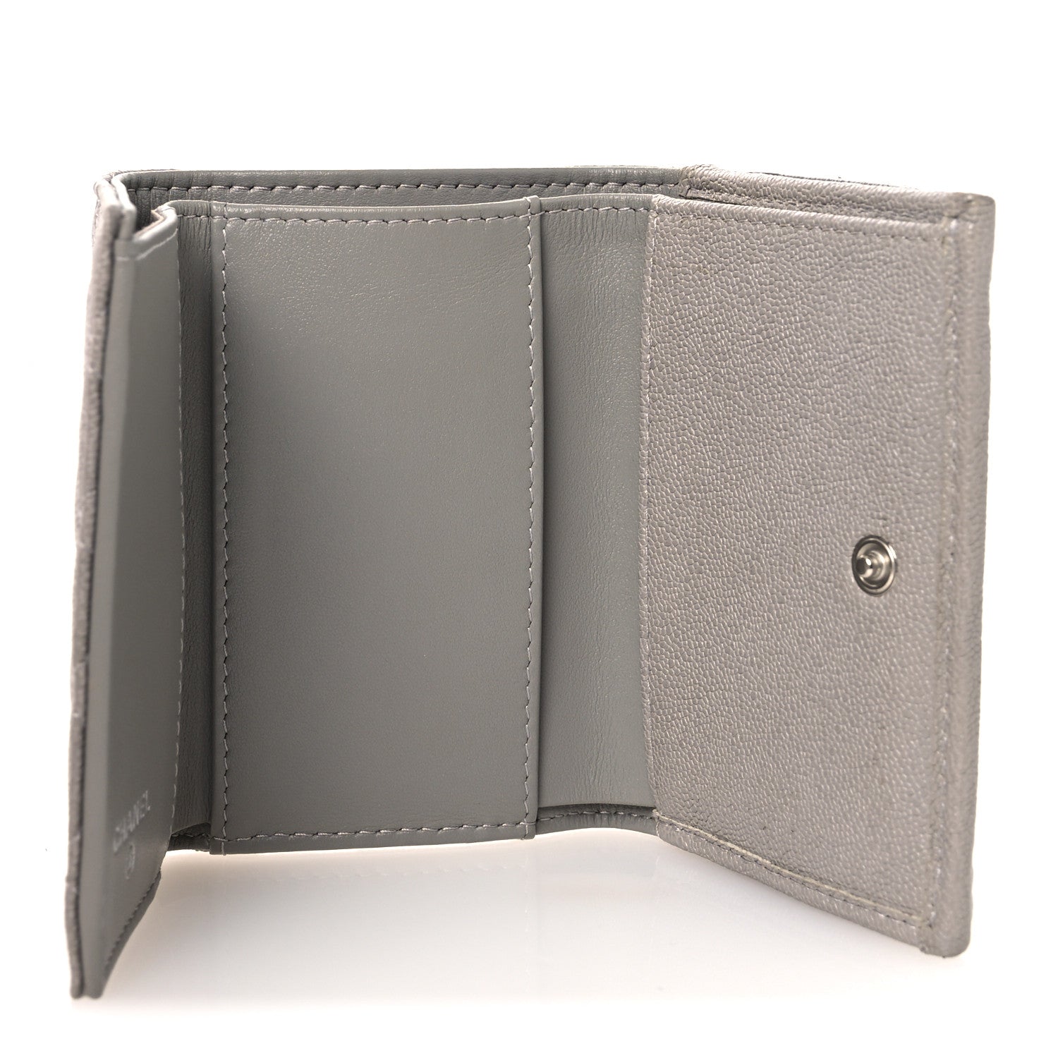 Chanel Caviar Quilted Small Boy Flap Wallet Grey 5 of 8