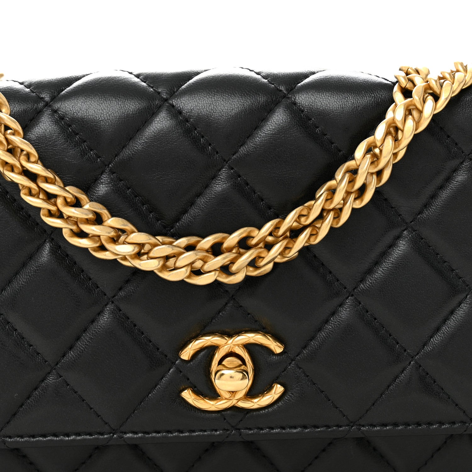 Chanel Lambskin Quilted Pillow Crush Wallet On Chain WOC Black 9 of 12