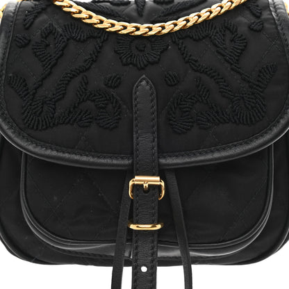 Prada Nylon Embroided Corsaire Belt Bag Black 6 of 9