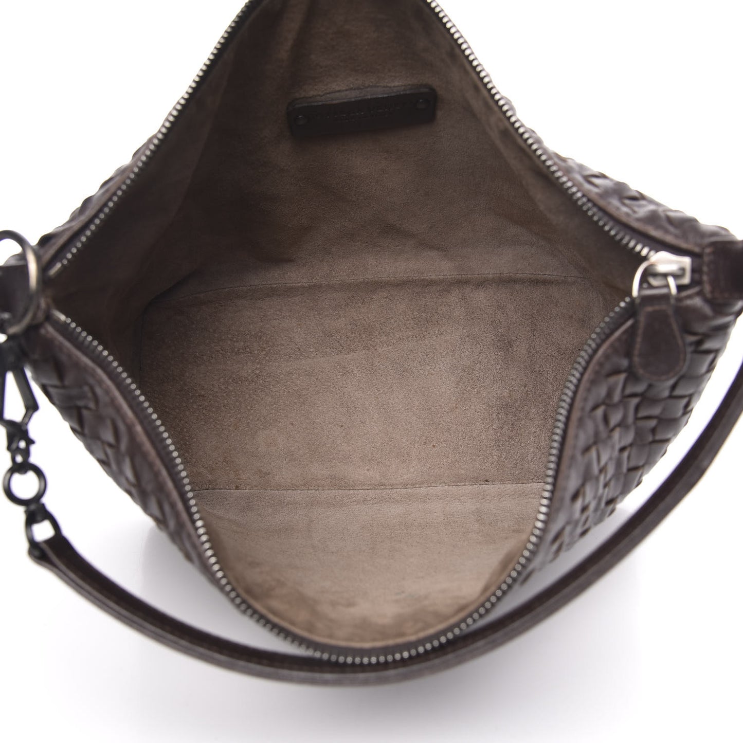 Nappa Intrecciato Small Shoulder Bag Ebano
