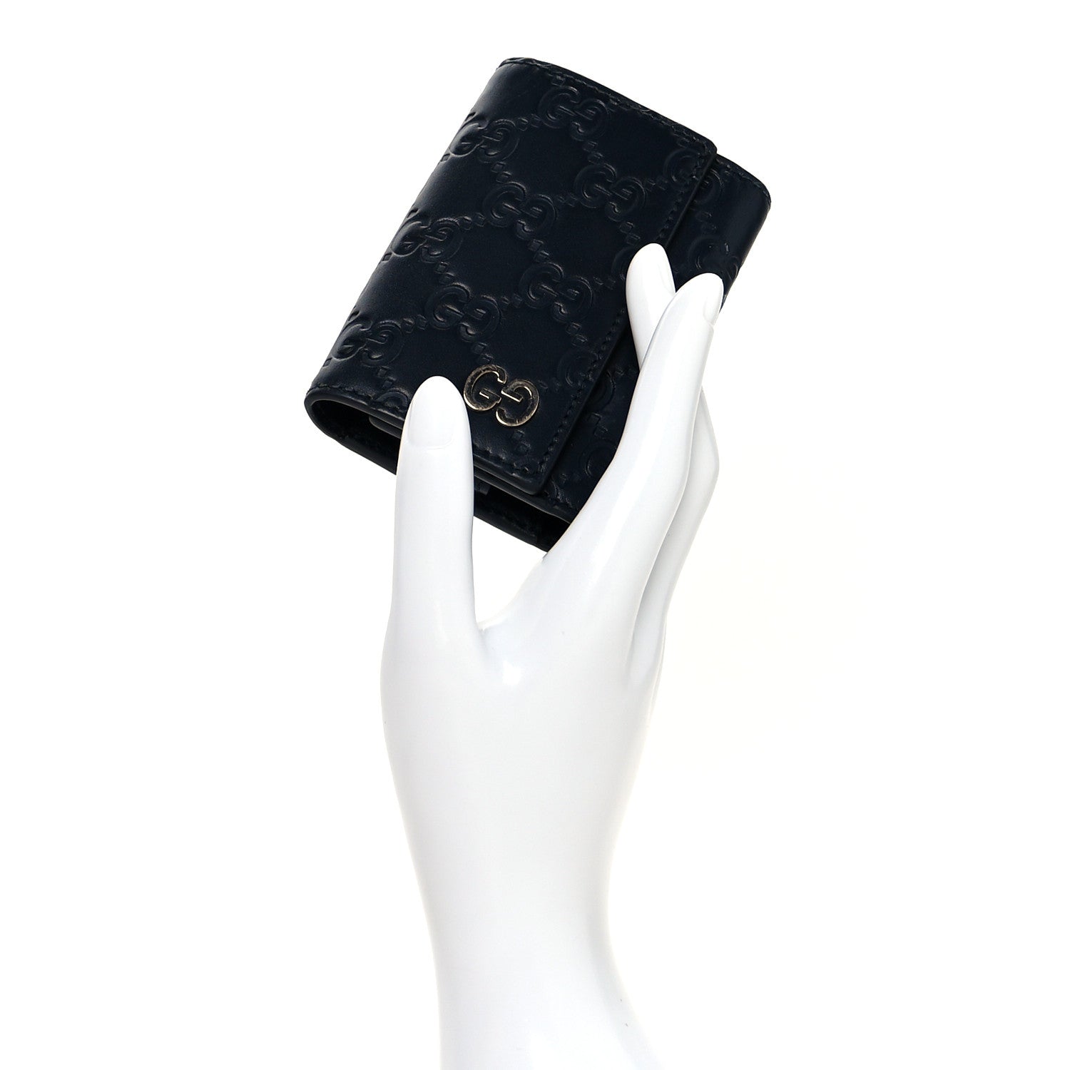 Gucci Guccissima Signature Dorian 6 Key Holder Case Blue 2 of 10
