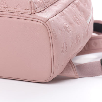MCM Calfskin Ottomar Monogram Small Backpack Pink 9 of 10