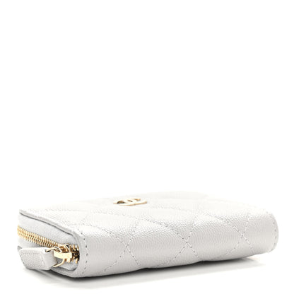 Chanel Caviar Quilted Zip Coin Purse Grey 4 of 8
