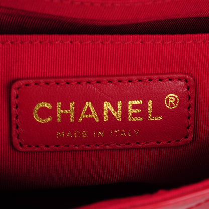 Chanel Patent Calfskin Quilted Valentine Charms Medium Single Flap Red 7 of 8