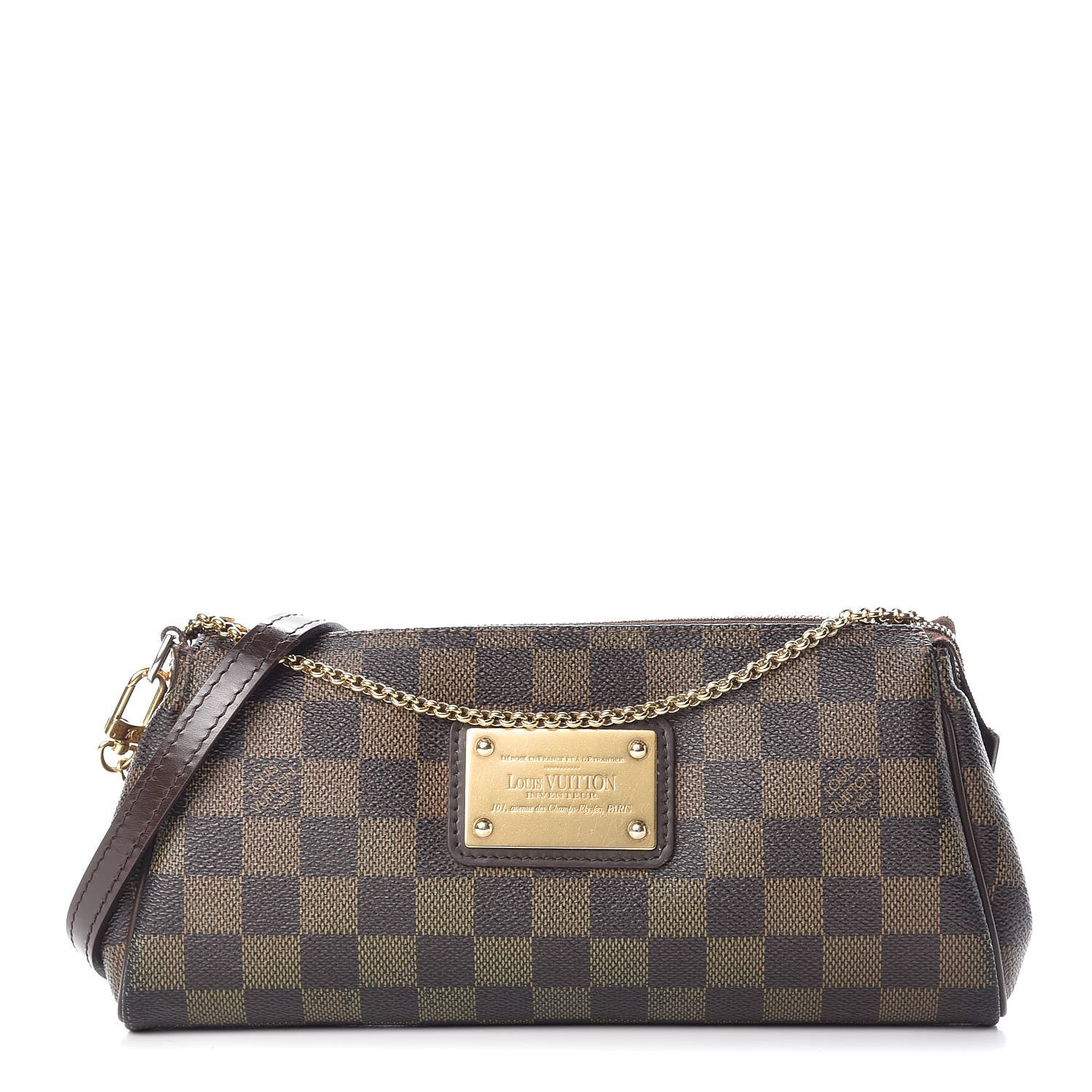 Louis Vuitton Damier Ebene Eva Clutch 1 of 10