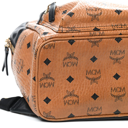 MCM Visetos Small Stark Backpack Cognac Black 4 of 8