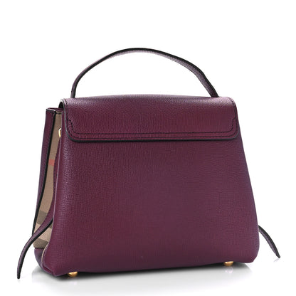 Burberry Derby Calfskin House Check Small Camberley Mahogany Red 3 of 8