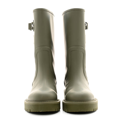 Louis Vuitton Rubber Calfskin Territory Flat Boots 37 Khaki 2 of 10