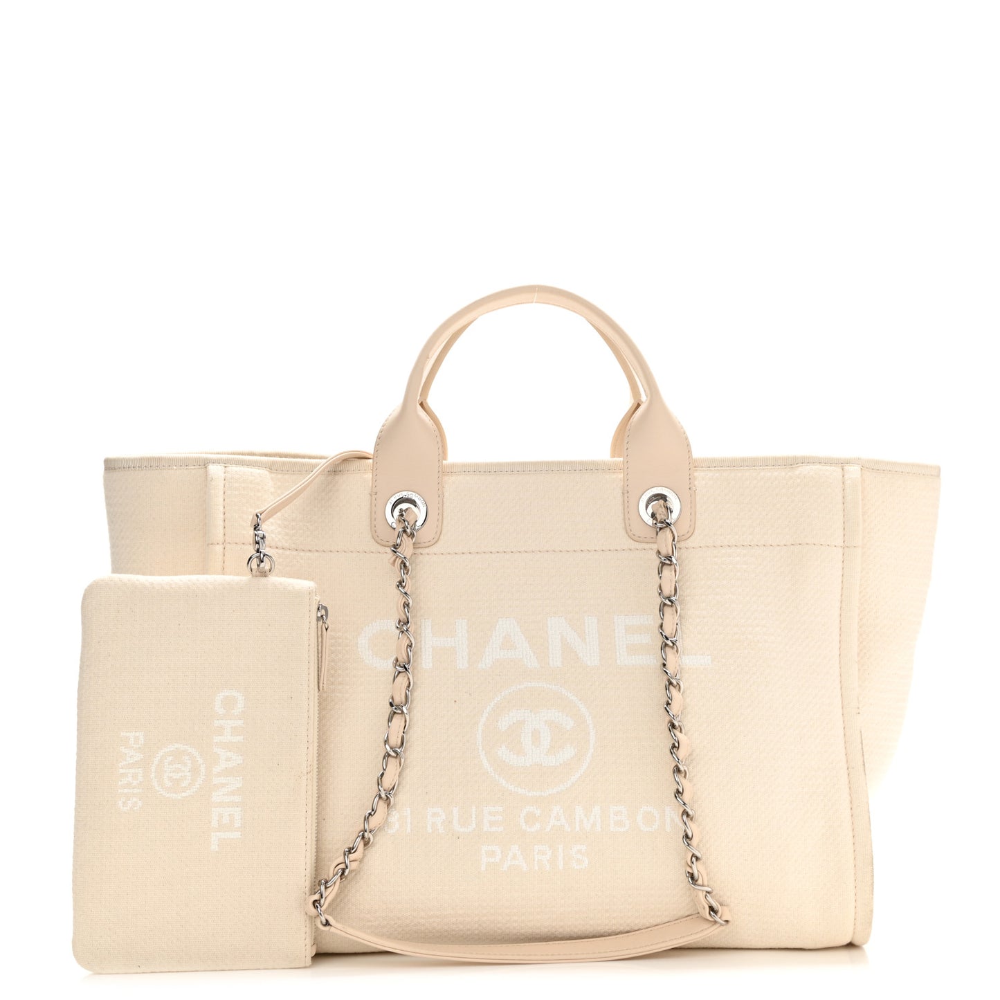 Canvas Medium Deauville Tote Beige