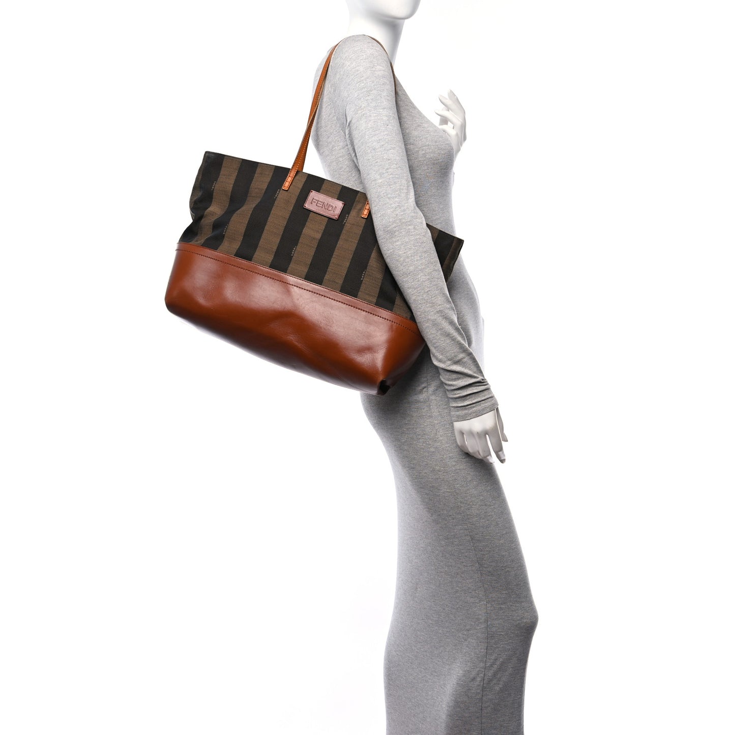 Pequin Cuoio Vegetale Medium Roll Tote Tobacco Cuoio Miele