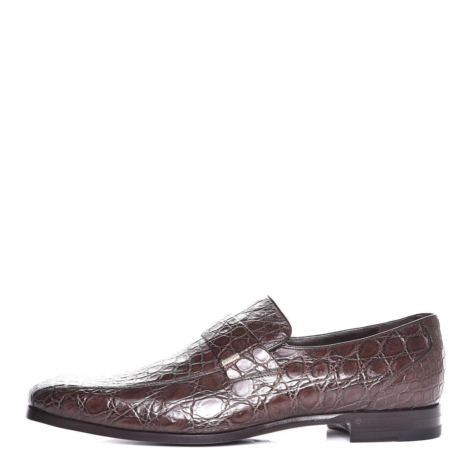 Gucci Mens Caiman Mocassin Loafers 10 Cocoa 1 of 8