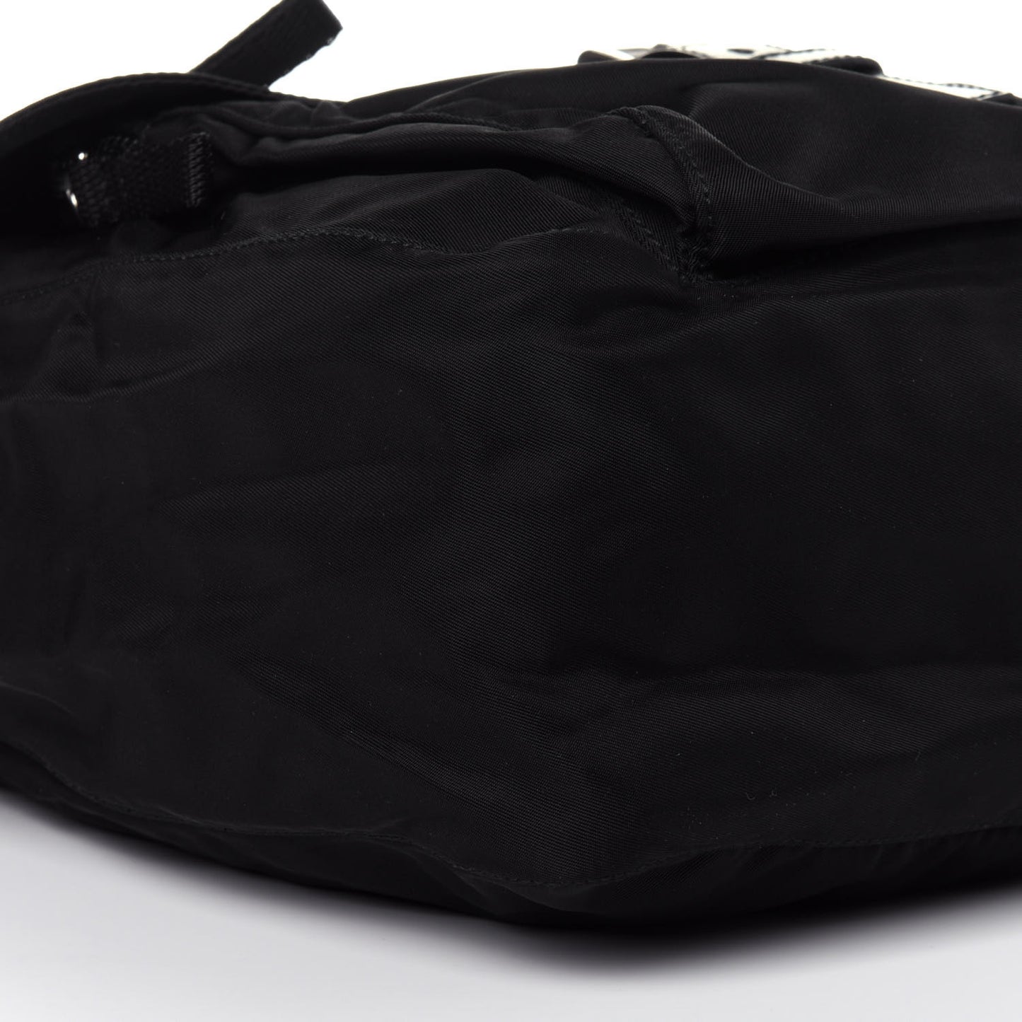 Tessuto Nylon Single Buckle Messenger Bag Black