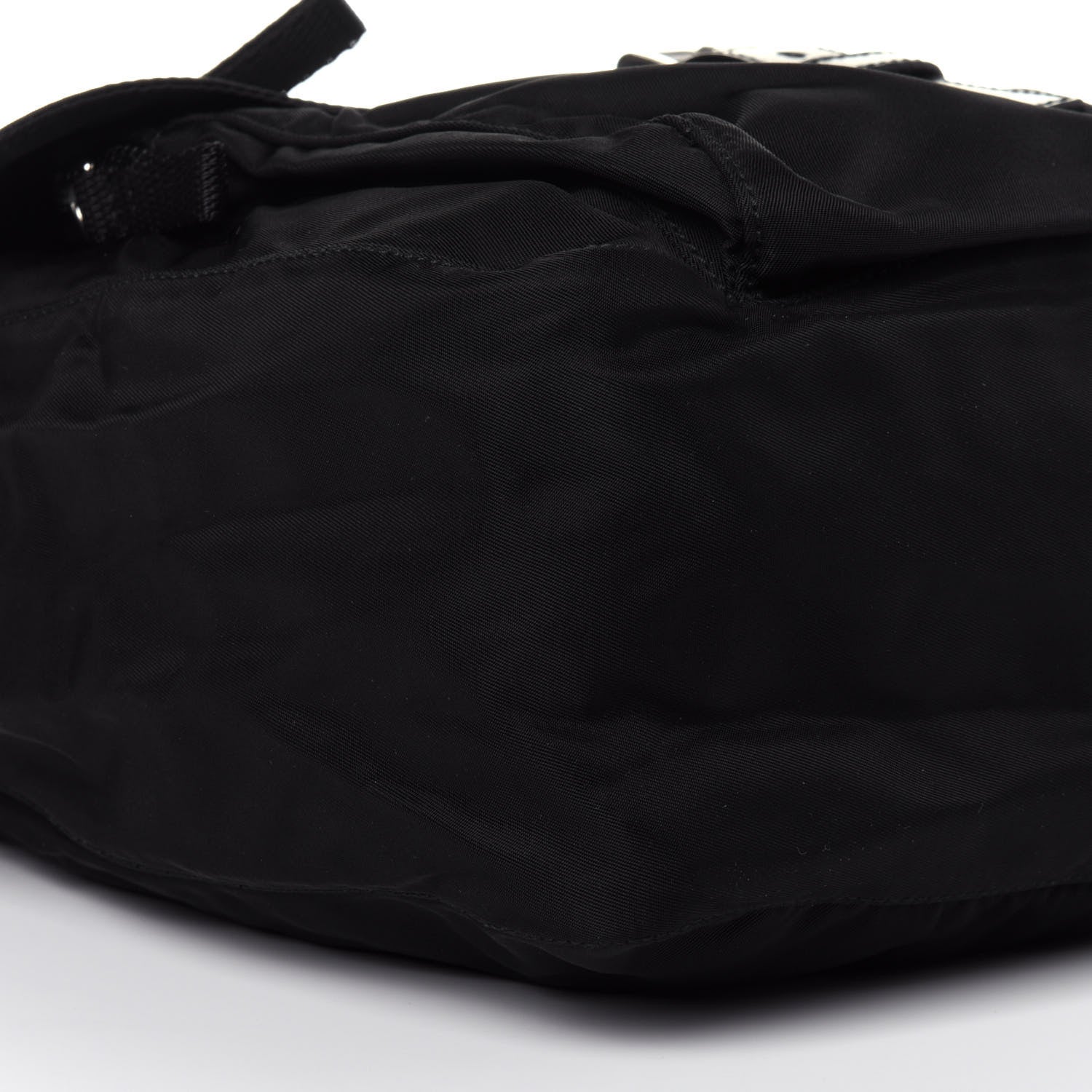 Prada Tessuto Nylon Single Buckle Messenger Bag Black 6 of 9
