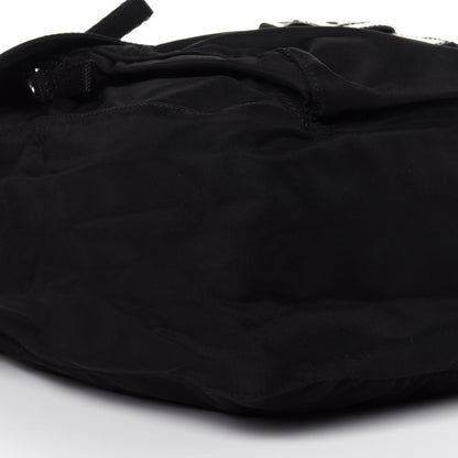 Prada Tessuto Nylon Single Buckle Messenger Bag Black 6 of 9