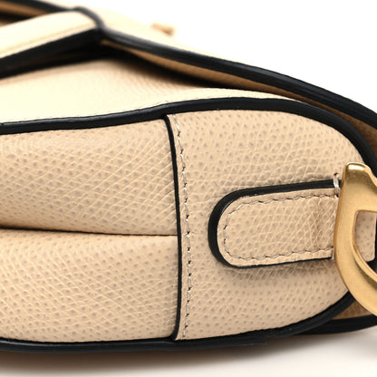 Christian Dior Grained Calfskin Mini Saddle Bag Beige 9 of 9