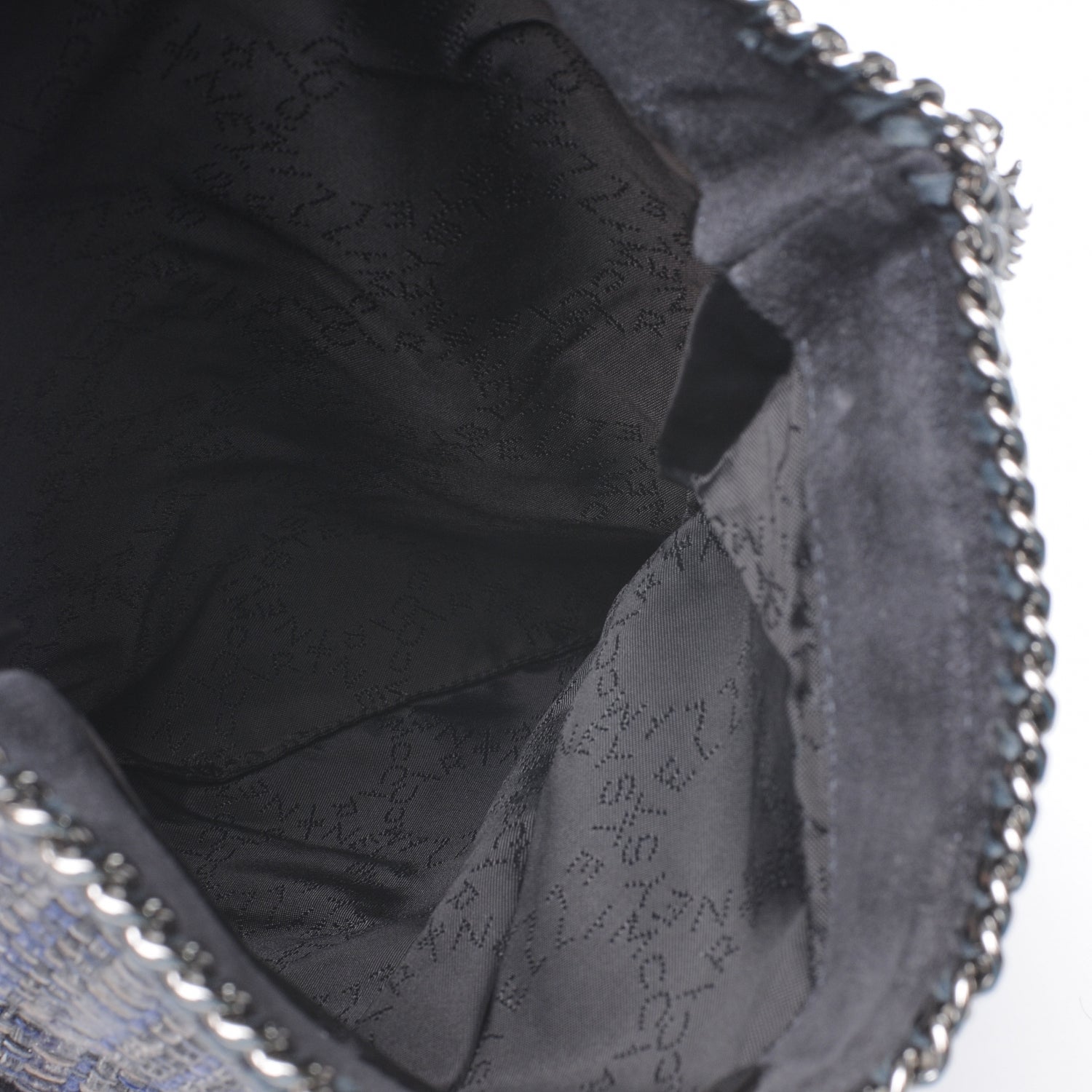 Stella McCartney Woven Boucle Fold Over Falabella Clutch Blue 7 of 9
